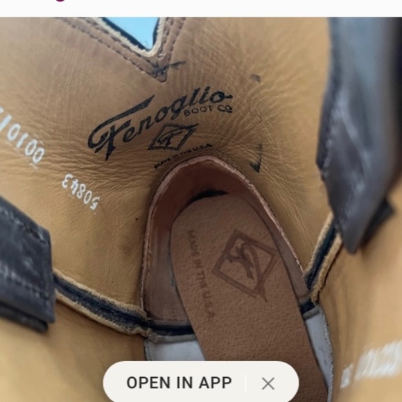 NEW Fenoglio Women’s Blue Eagle Gray Leather Cowboy Boots - Picture 7 of 7